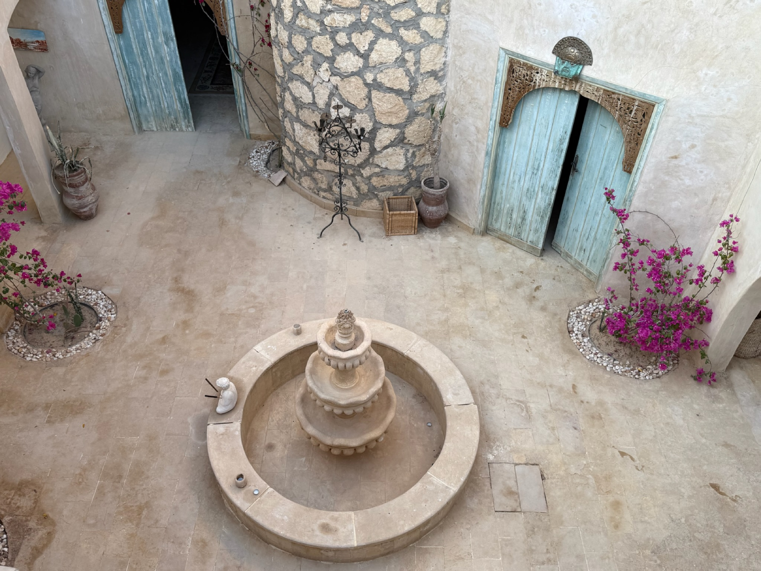 Water fountain in the garden